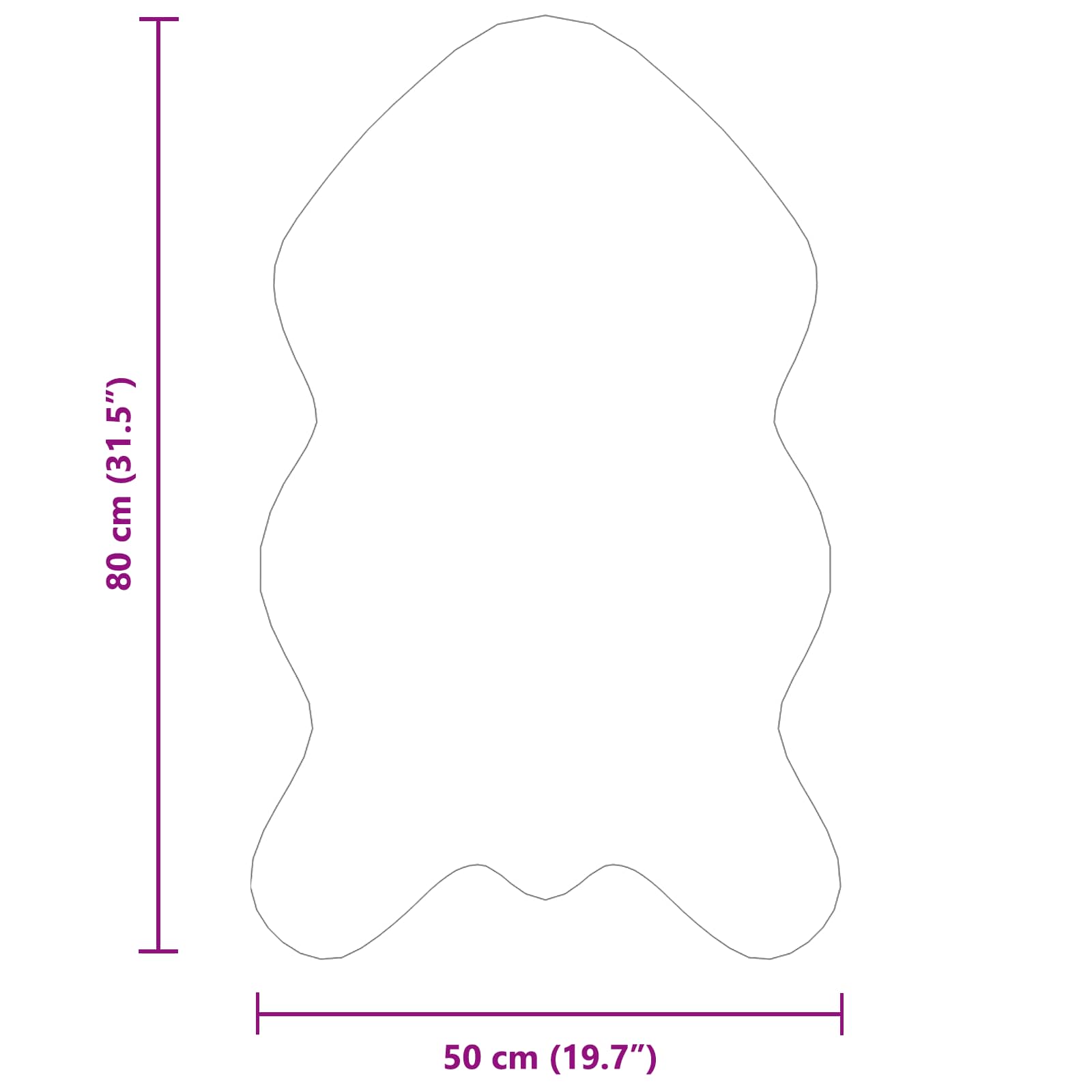Nep Konijnenbont Tapijt Olite Crème 50 x 80 cm Polyester
