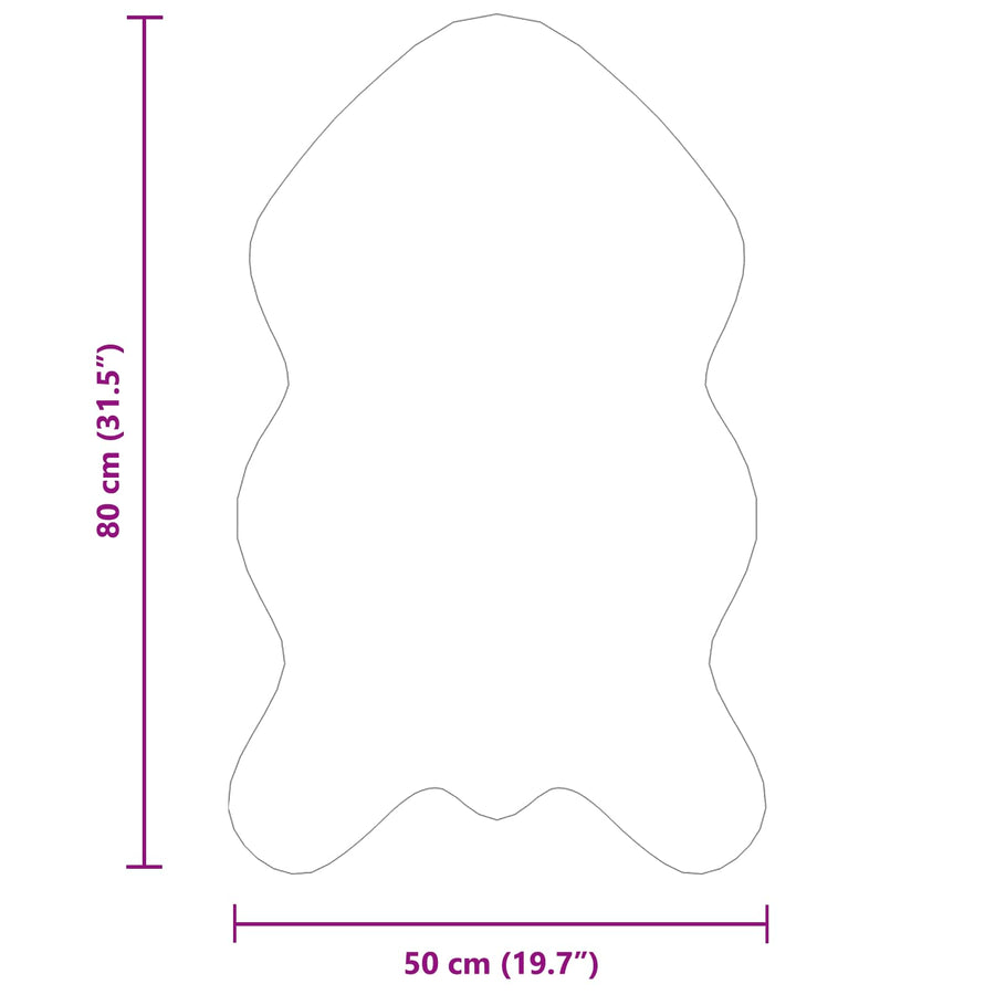 Nep Konijnenbont Tapijt Olite Crème 50 x 80 cm Polyester