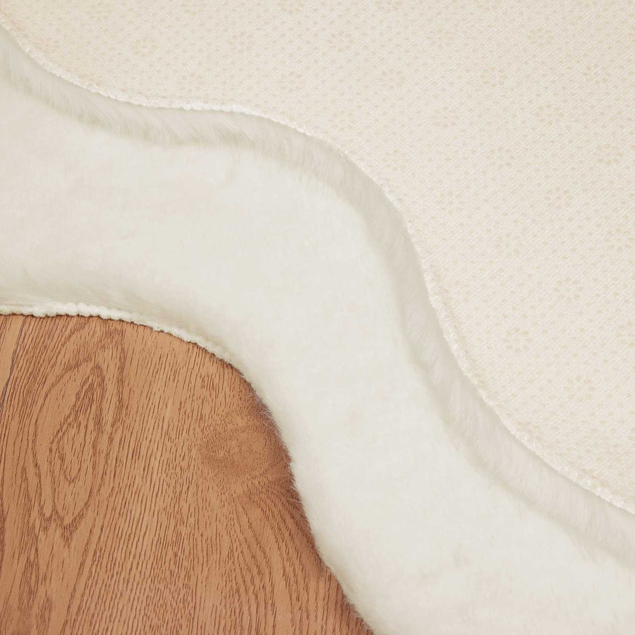 Nep Konijnenbont Tapijt Olite Crème 60 x 90 cm Polyester