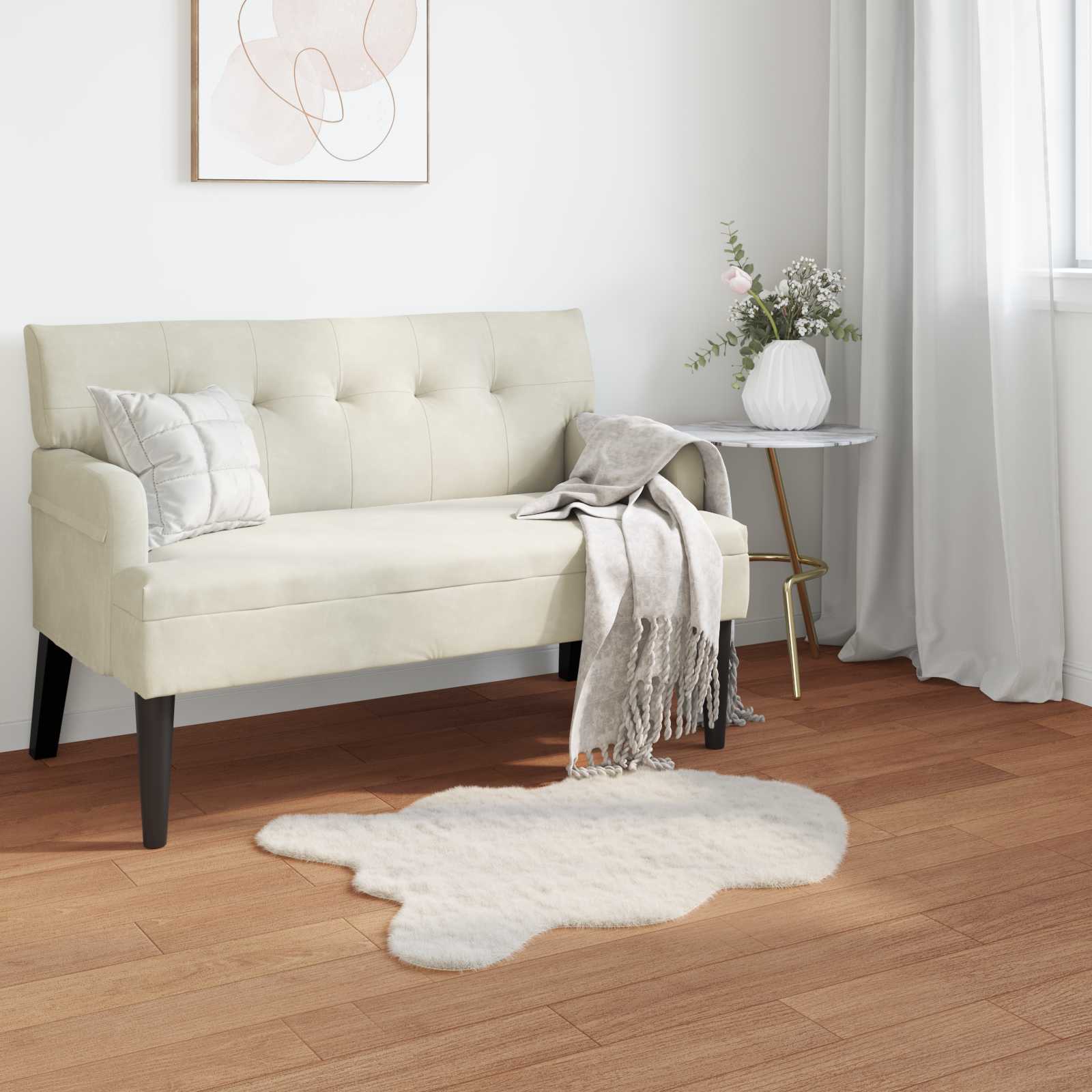 Nep Konijnenbont Tapijt Olite Crème 80 x 120 cm Polyester