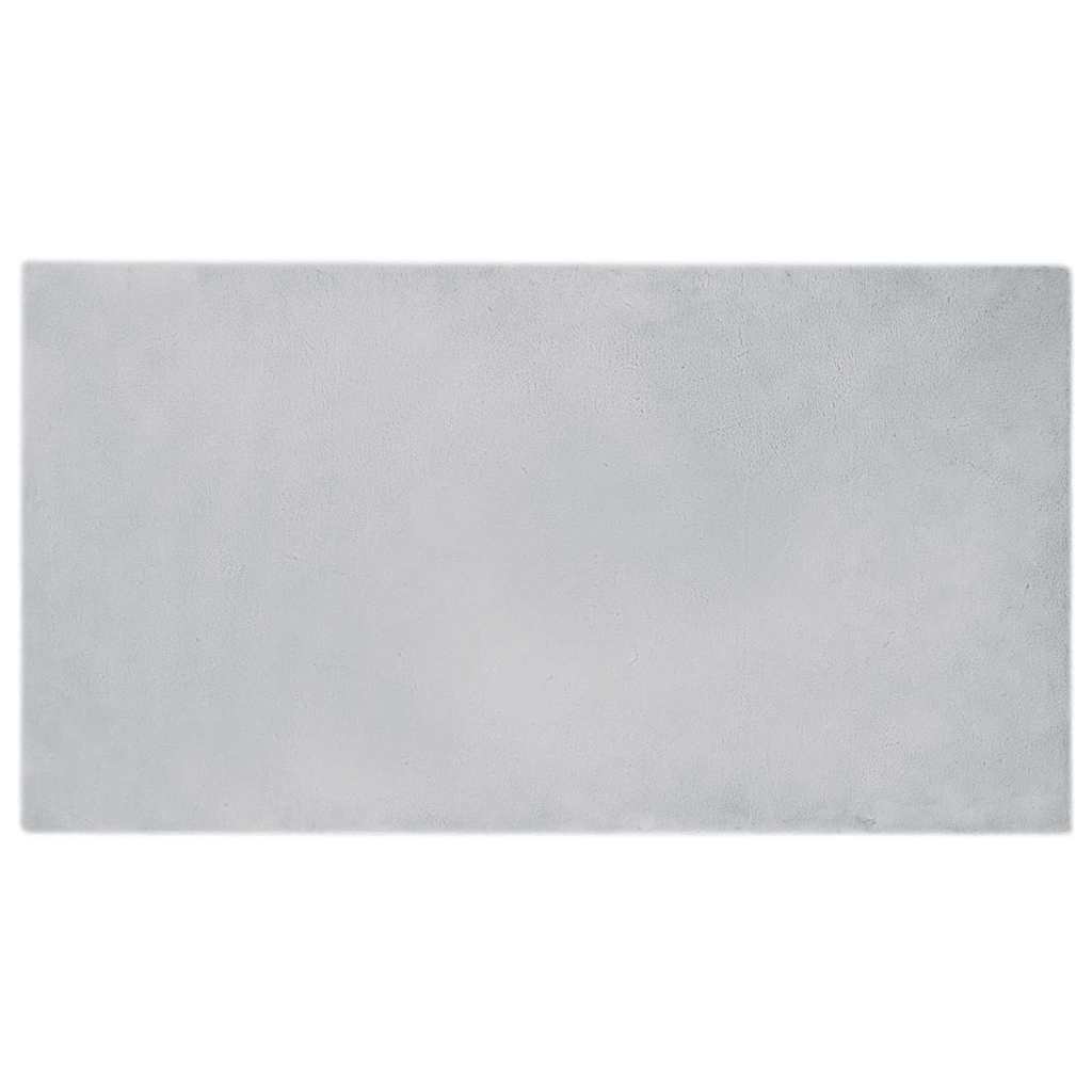 Nep Konijnenbont Tapijt Grijs 80 x 150 cm Polyester