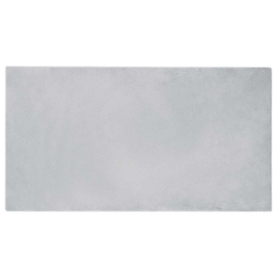Nep Konijnenbont Tapijt Grijs 80 x 150 cm Polyester