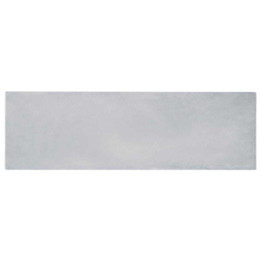 Nep Konijnenbont Tapijt Grijs 80 x 250 cm Polyester