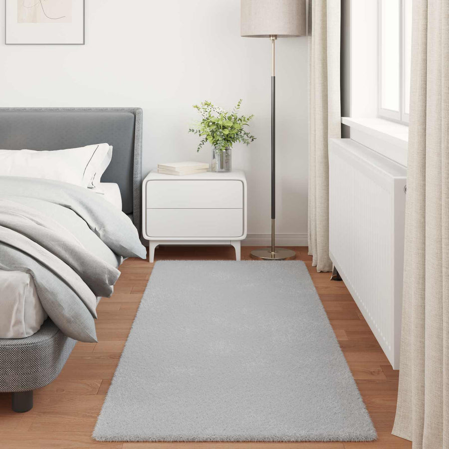 Nep Konijnenbont Tapijt Olite Grijs 100 x 200 cm Polyester