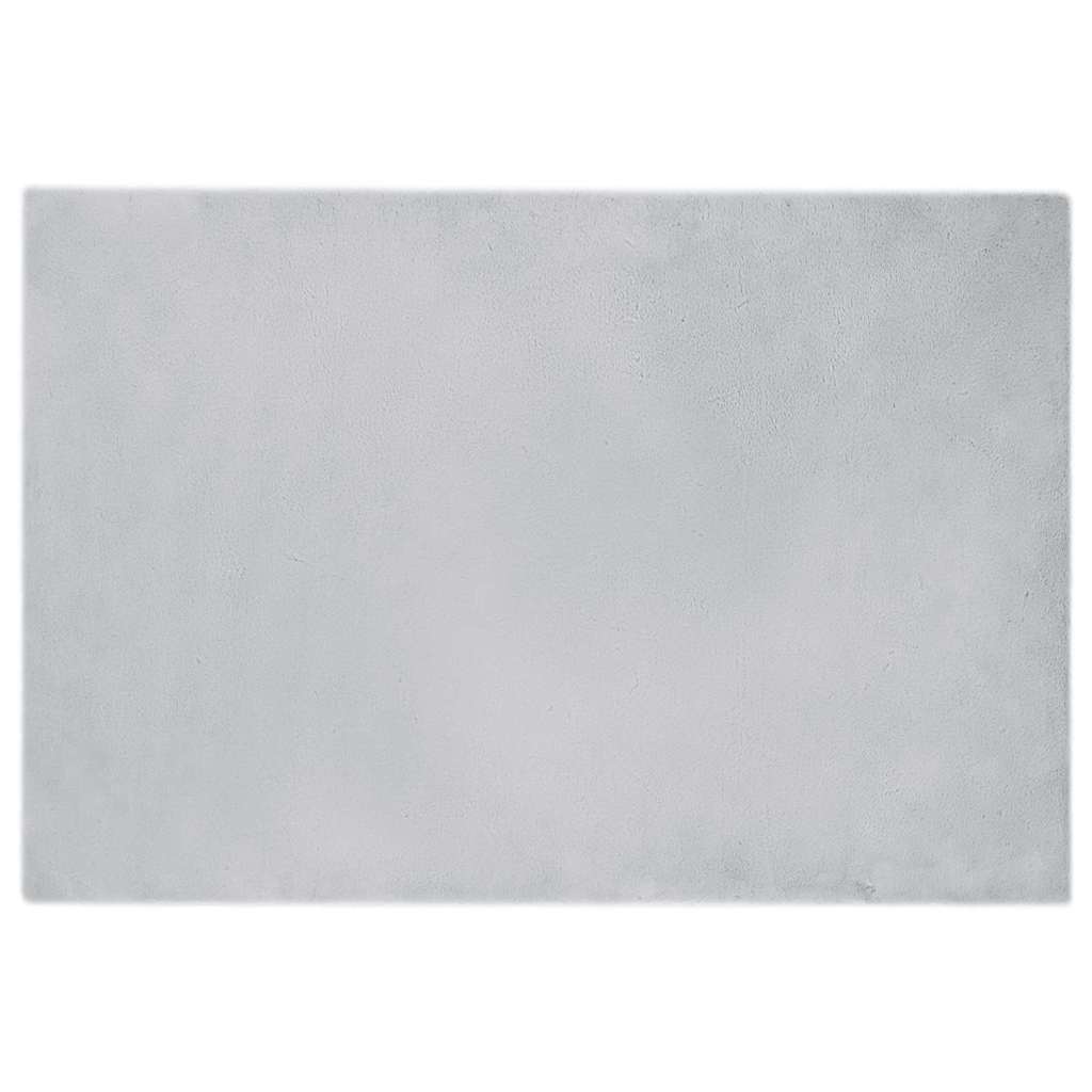 Nep Konijnenbont Tapijt Grijs 120 x 170 cm Polyester