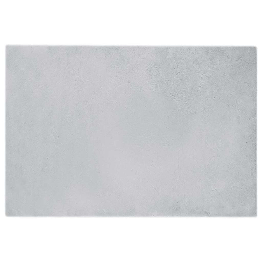 Nep Konijnenbont Tapijt Grijs 120 x 170 cm Polyester