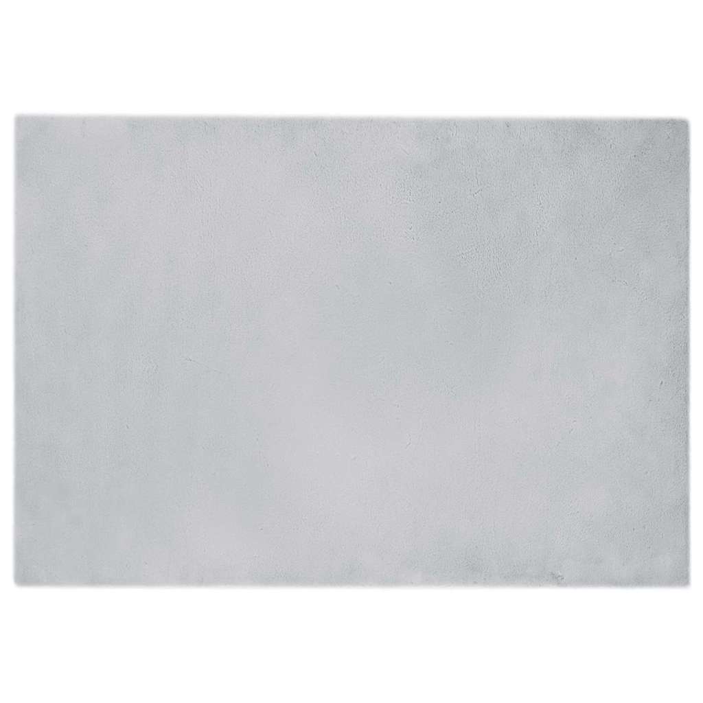 Nep Konijnenbont Tapijt Grijs 140 x 200 cm Polyester
