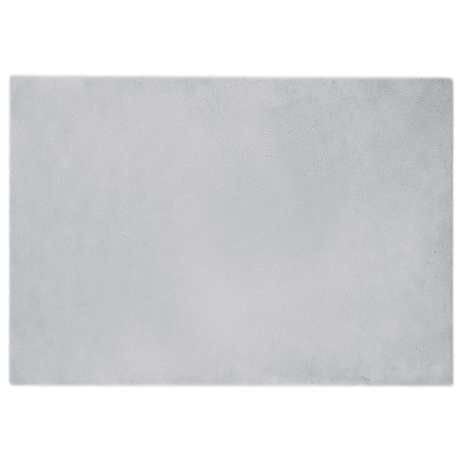 Nep Konijnenbont Tapijt Grijs 140 x 200 cm Polyester