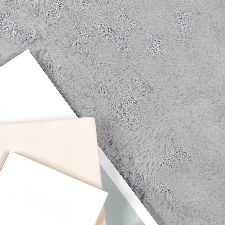 Nep Konijnenbont Tapijt Olite Grijs 160 x 230 cm Polyester