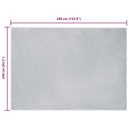 Nep Konijnenbont Tapijt Grijs 240 x 340 cm Polyester