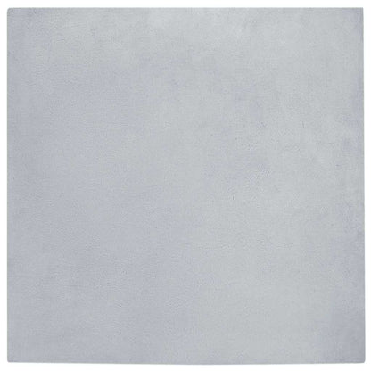 Nep Konijnenbont Tapijt Grijs 120 x 120 cm Polyester