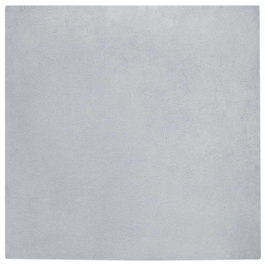 Nep Konijnenbont Tapijt Grijs 120 x 120 cm Polyester