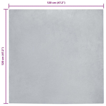 Nep Konijnenbont Tapijt Grijs 120 x 120 cm Polyester