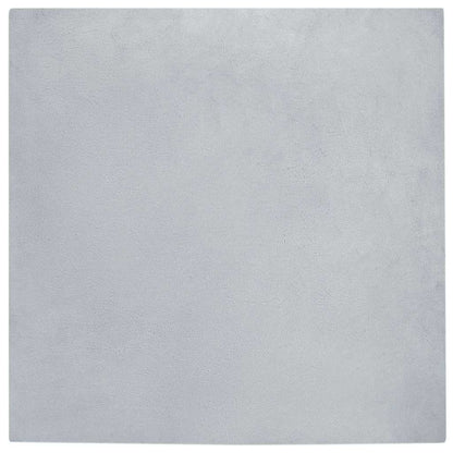 Nep Konijnenbont Tapijt Grijs 160 x 160 cm Polyester