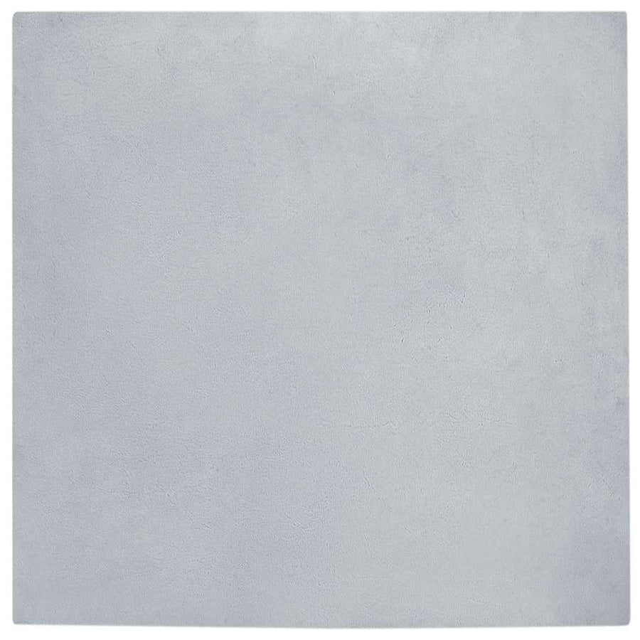 Nep Konijnenbont Tapijt Grijs 200 x 200 cm Polyester