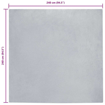 Nep Konijnenbont Tapijt Grijs 240 x 240 cm Polyester