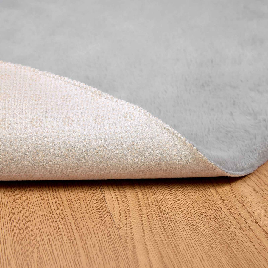 Nep Konijnenbont Tapijt Olite Grijs Ø 100 cm Polyester