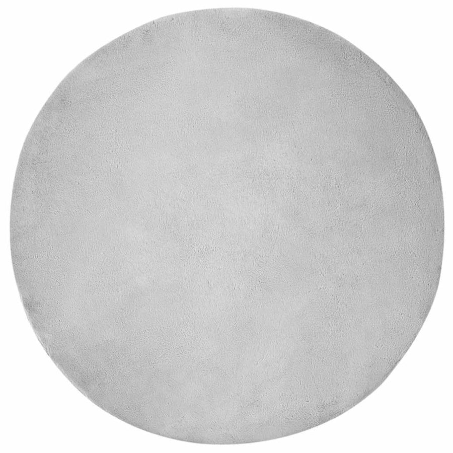 Nep Konijnenbont Tapijt Grijs Ø 120 cm Polyester
