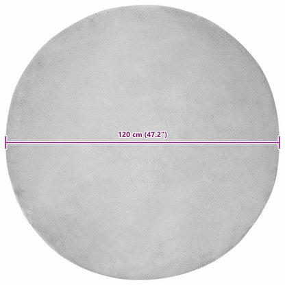 Nep Konijnenbont Tapijt Grijs Ø 120 cm Polyester