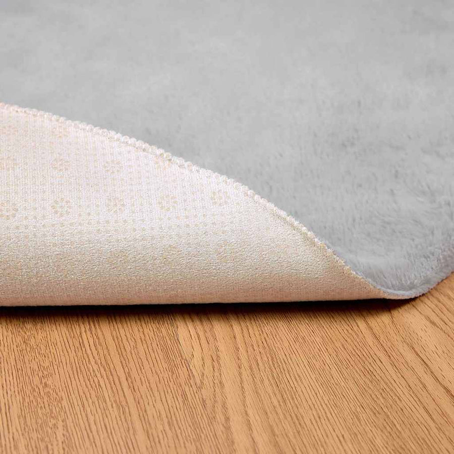 Nep Konijnenbont Tapijt Grijs Ø 160 cm Polyester
