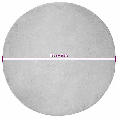 Nep Konijnenbont Tapijt Grijs Ø 160 cm Polyester