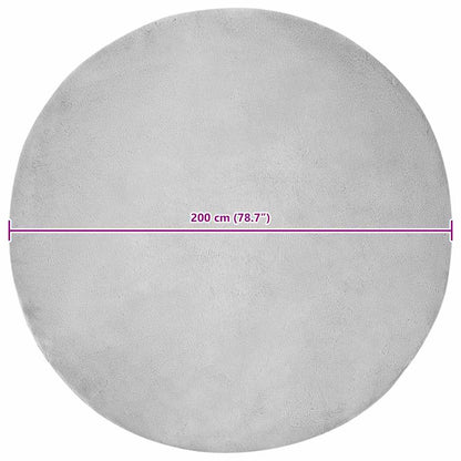 Nep Konijnenbont Tapijt Grijs Ø 200 cm Polyester