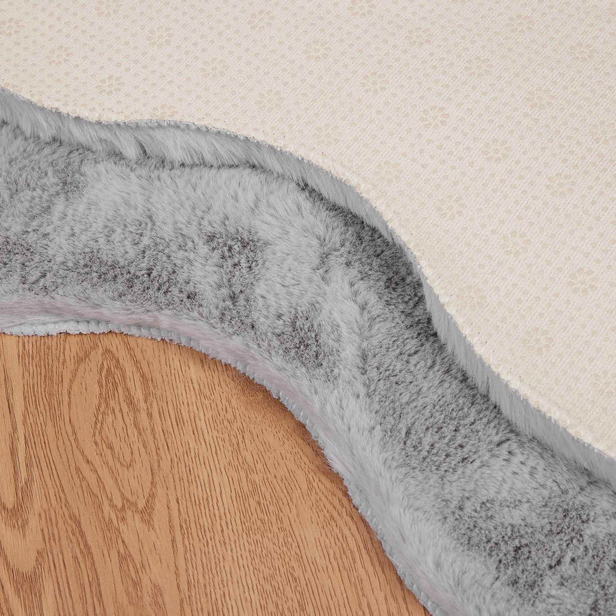 Nep Konijnenbont Tapijt Olite Grijs 50 x 80 cm Polyester