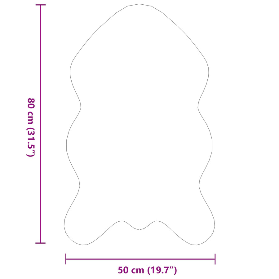 Nep Konijnenbont Tapijt Olite Grijs 50 x 80 cm Polyester