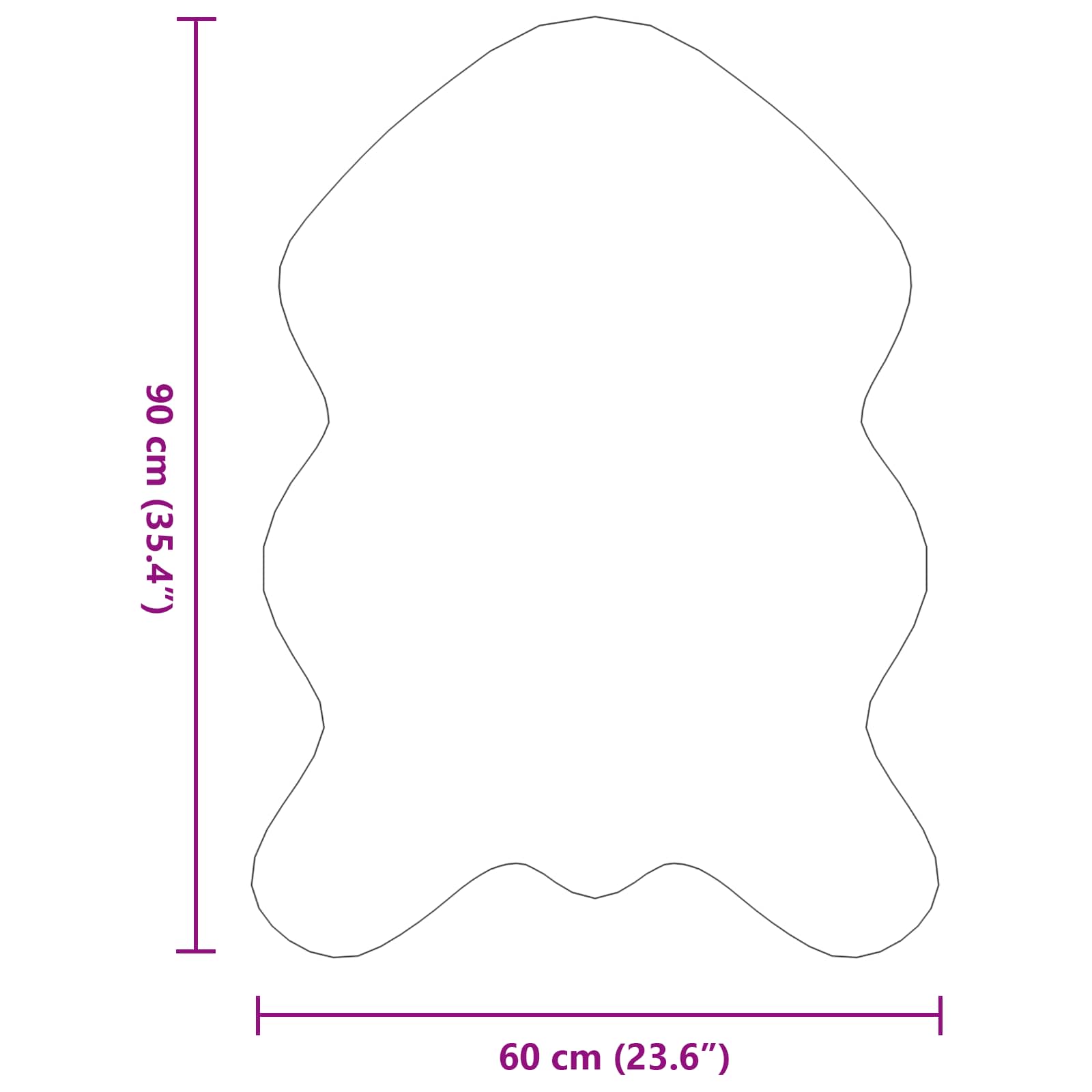 Nep Konijnenbont Tapijt Olite Grijs 60 x 90 cm Polyester