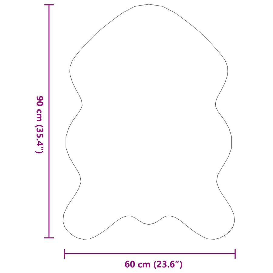 Nep Konijnenbont Tapijt Olite Grijs 60 x 90 cm Polyester