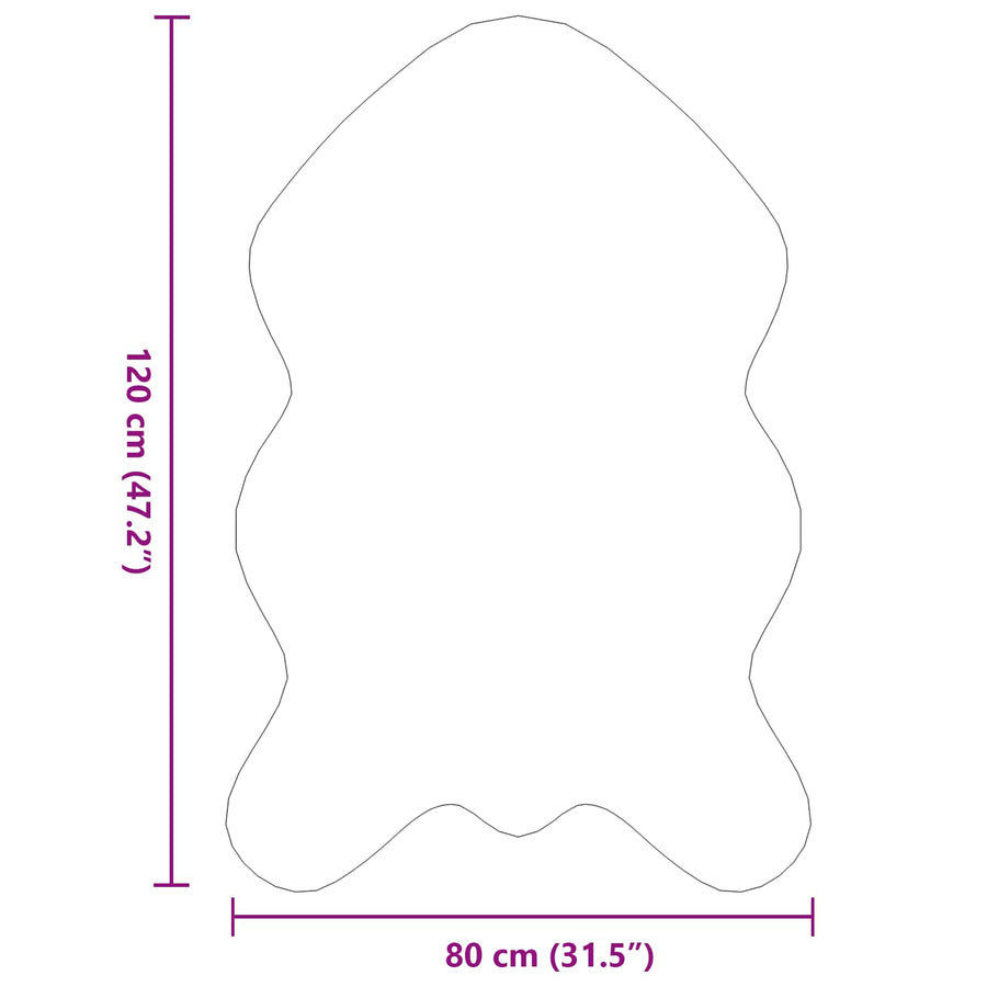 Nep Konijnenbont Tapijt Olite Grijs 80 x 120 cm Polyester