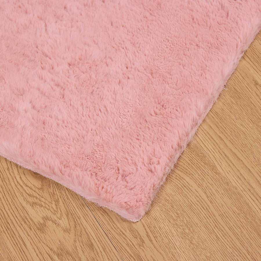 Nep Konijnenbont Tapijt Olite Roze 60 x 110 cm Polyester
