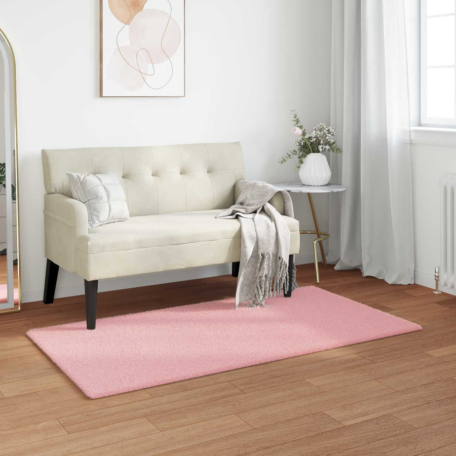 Nep Konijnenbont Tapijt Olite Roze 60 x 110 cm Polyester