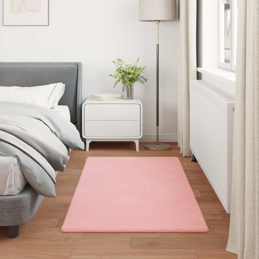 Nep Konijnenbont Tapijt Olite Roze 60 x 110 cm Polyester