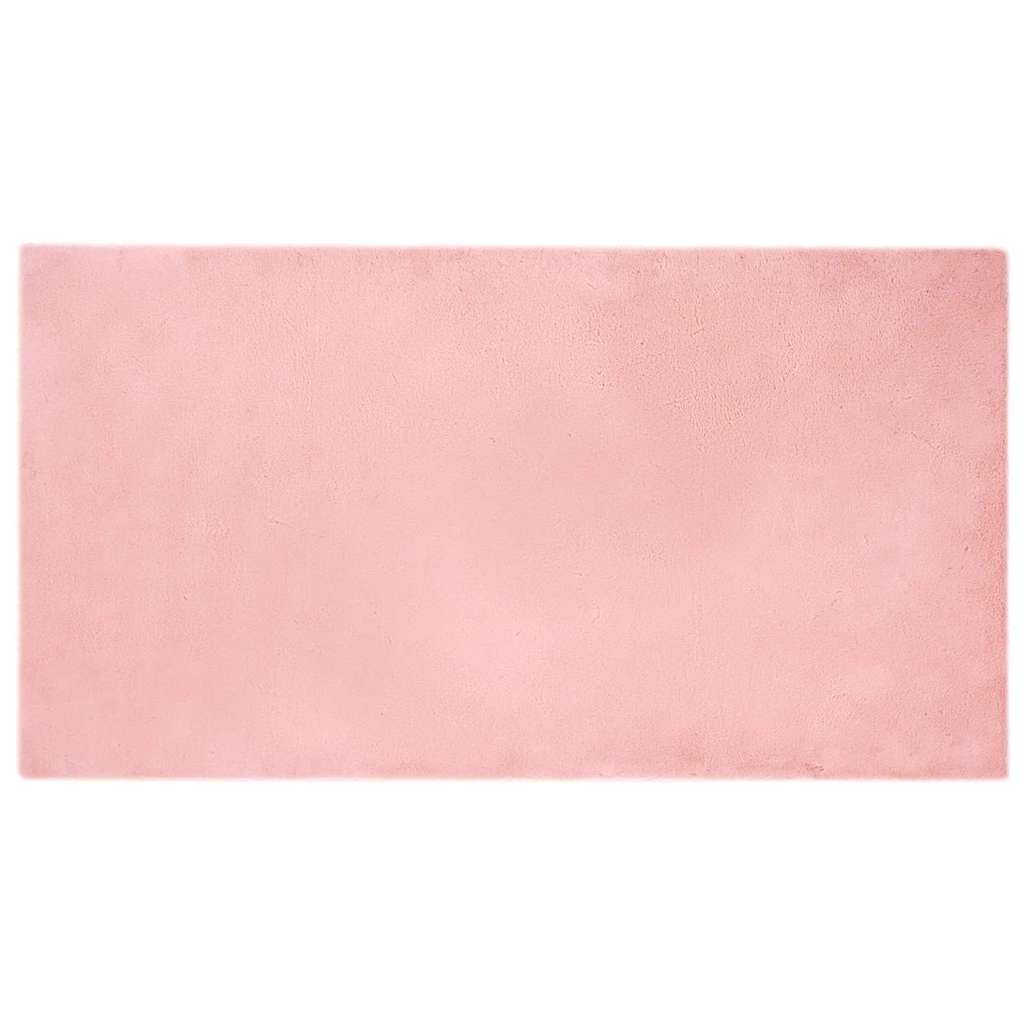 Nep Konijnenbont Tapijt Roze 80 x 150 cm Polyester