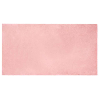 Nep Konijnenbont Tapijt Roze 80 x 150 cm Polyester