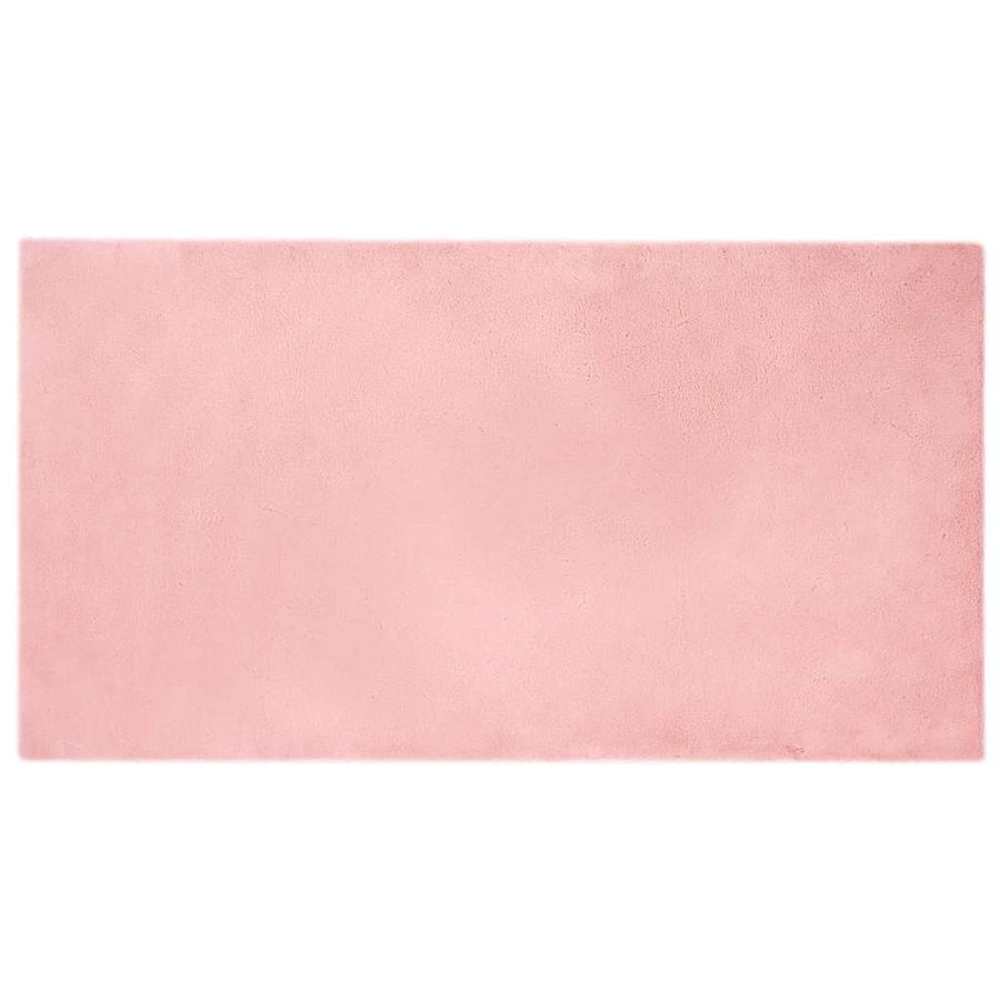 Nep Konijnenbont Tapijt Roze 80 x 150 cm Polyester