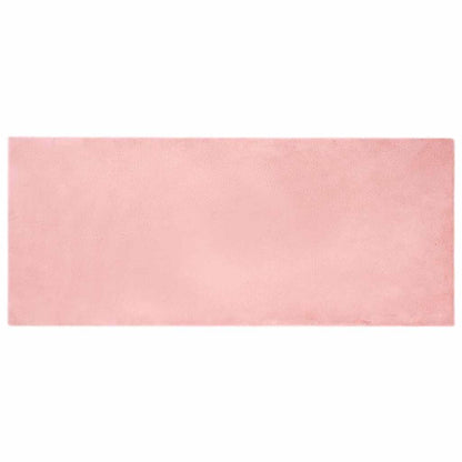 Nep Konijnenbont Tapijt Roze 80 x 200 cm Polyester