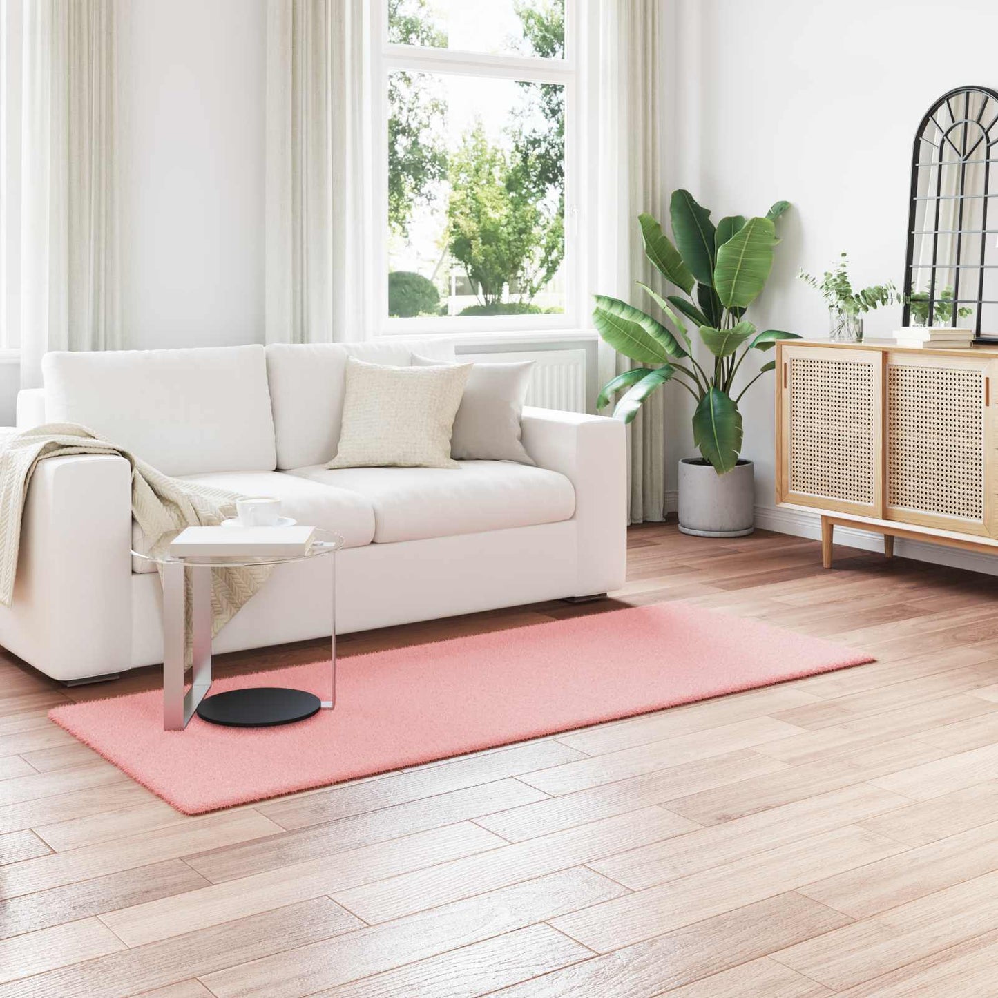 Nep Konijnenbont Tapijt Olite Roze 100 x 200 cm Polyester