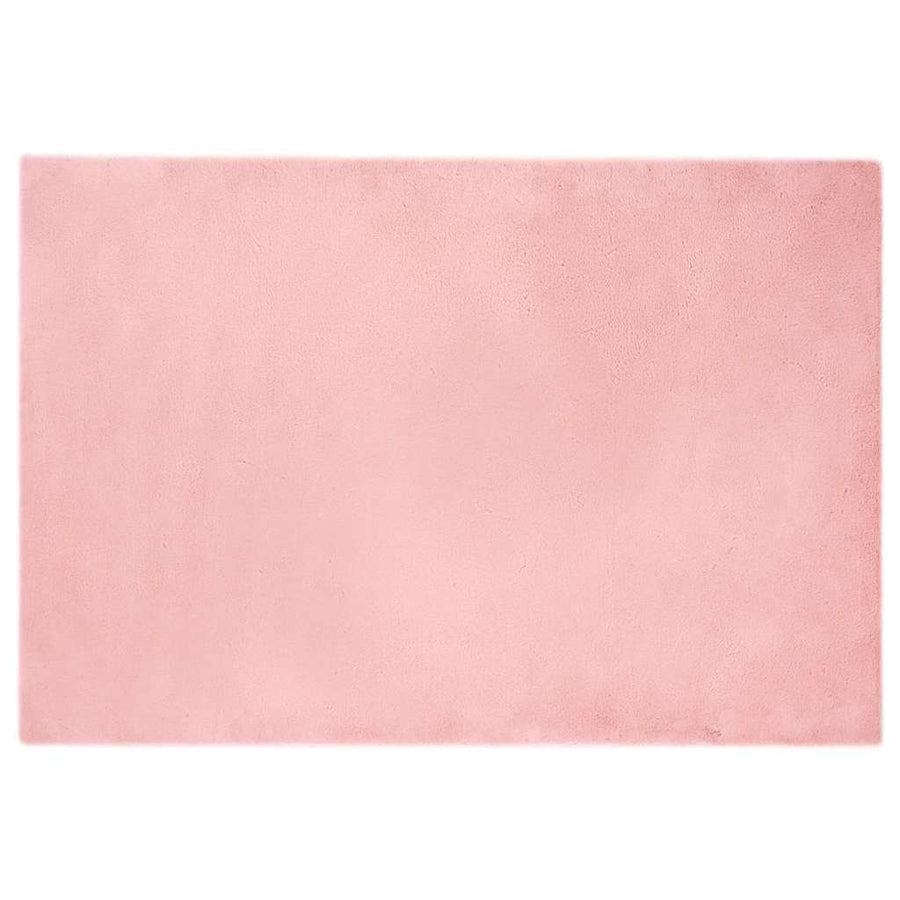 Nep Konijnenbont Tapijt Roze 120 x 170 cm Polyester