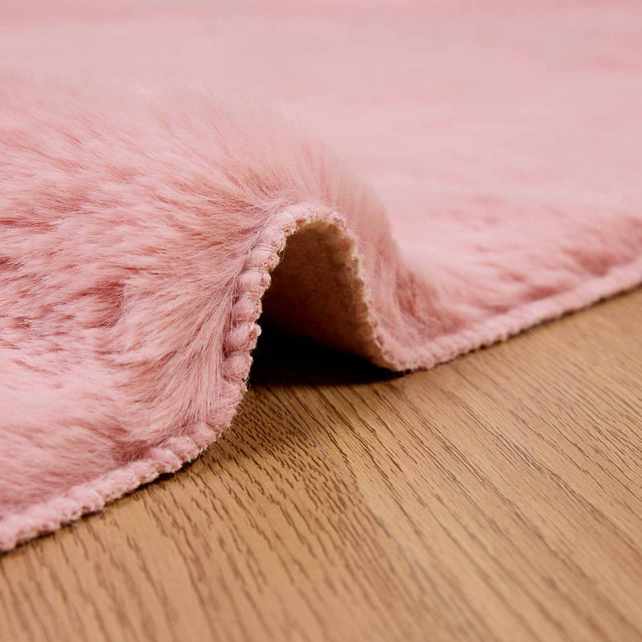 Nep Konijnenbont Tapijt Olite Roze 160 x 230 cm Polyester