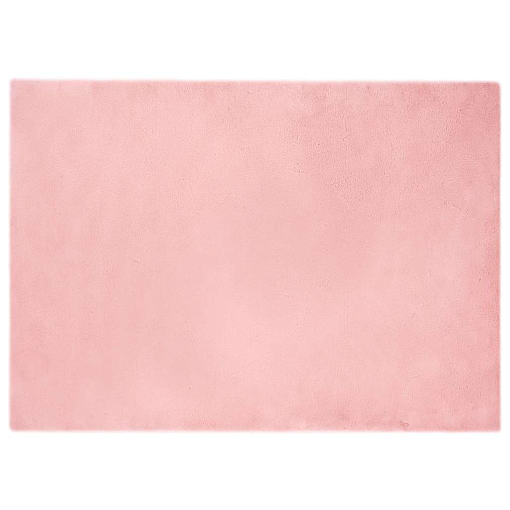 Nep Konijnenbont Tapijt Roze 240 x 340 cm Polyester