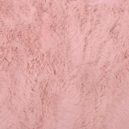 Nep Konijnenbont Tapijt Roze 120 x 120 cm Polyester
