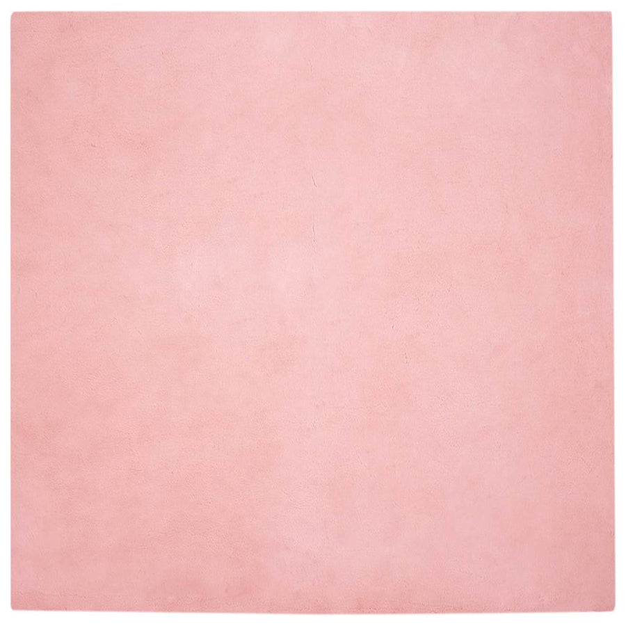 Nep Konijnenbont Tapijt Roze 160 x 160 cm Polyester