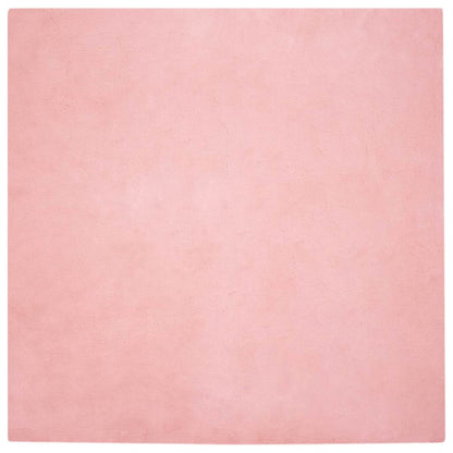 Nep Konijnenbont Tapijt Roze 200 x 200 cm Polyester