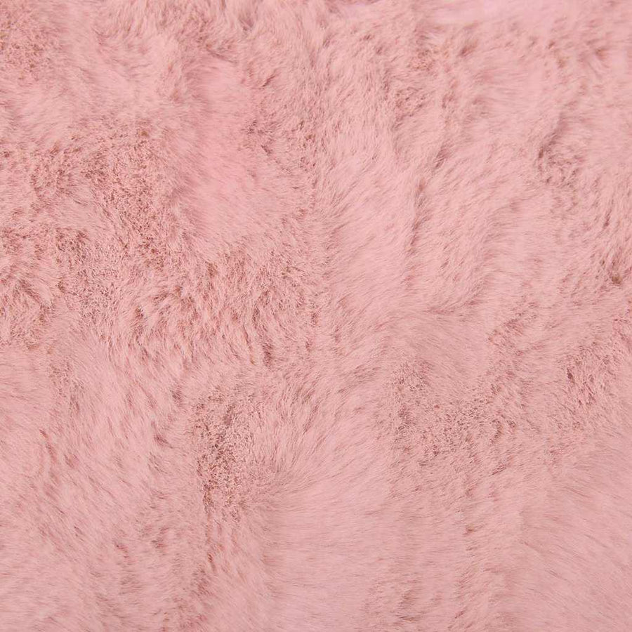 Nep Konijnenbont Tapijt Roze 240 x 240 cm Polyester