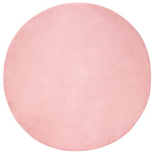 Nep Konijnenbont Tapijt Olite Roze Ø 80 cm Polyester