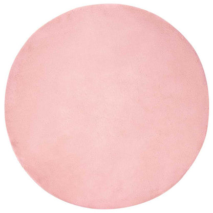 Nep Konijnenbont Tapijt Roze Ø 200 cm Polyester