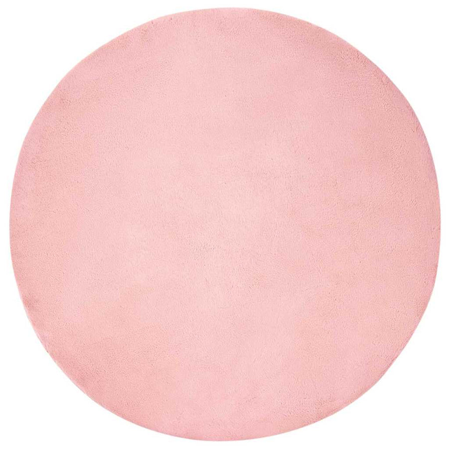 Nep Konijnenbont Tapijt Roze Ø 200 cm Polyester