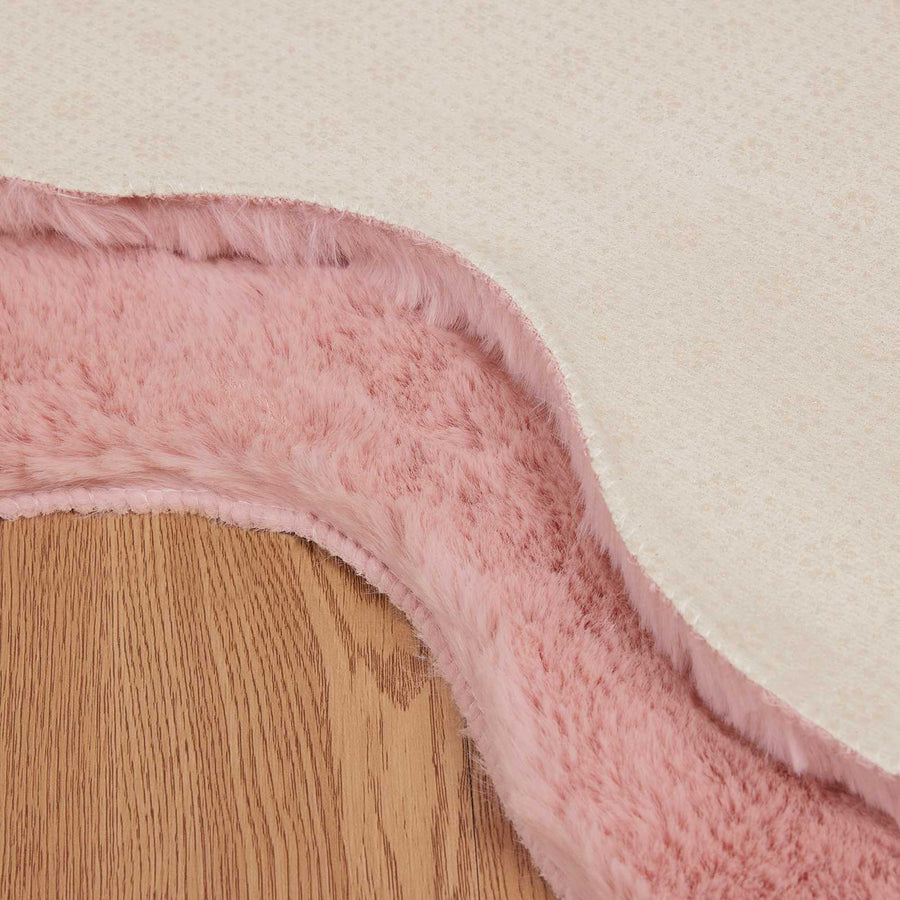 Nep Konijnenbont Tapijt Olite Roze 50 x 80 cm Polyester